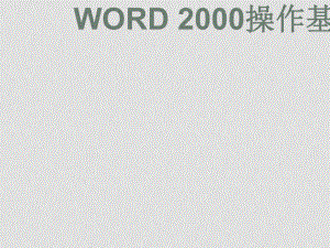 信息技術(shù)課件 word2000操作基礎(chǔ)其它版本ppt