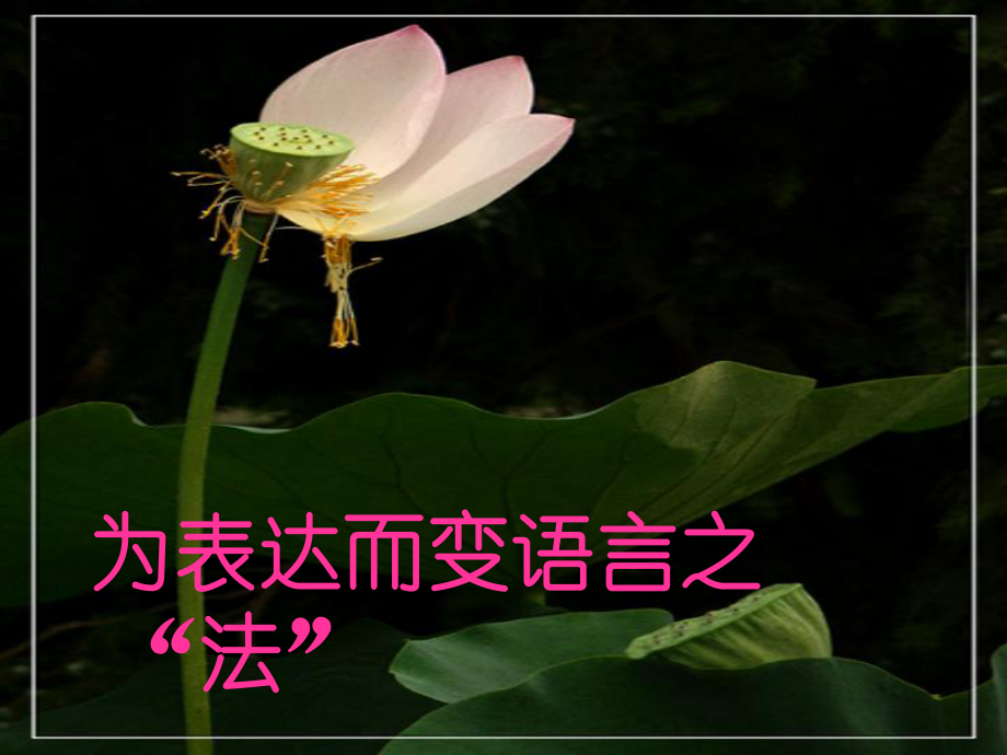 蘇教版語(yǔ)文選修3 為表達(dá)而變語(yǔ)言之“法”1課件_第1頁(yè)