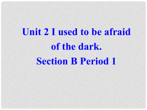 廣西東興市江平中學九年級英語全冊 Unit 2 I used to be afraid of the dark Section B1課件 人教新目標版