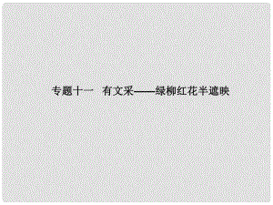 吉林省長市第五中學高考語文專項復習 作文序列化提升專題 專題十一 有文采 綠柳紅花半遮映課件