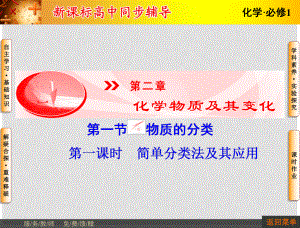 長江作業(yè)高中化學(xué) 第二章 第1節(jié) 第1課時(shí) 簡單分類法及其應(yīng)用課件 新人教版必修1