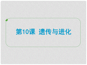 浙江省中考科學(xué)專題復(fù)習(xí) 第10課 遺傳與進(jìn)化課件