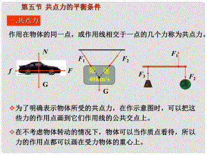 福建省福鼎市第二中學高三物理一輪復習 共點力的平衡條件課件