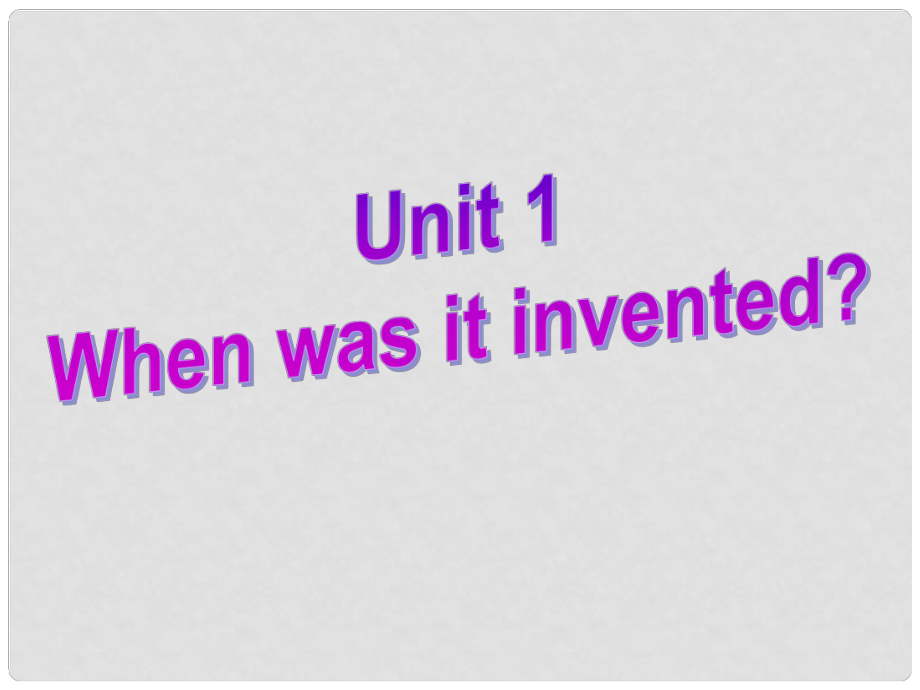 金識源九年級英語全冊 Unit 1 When was it invented？（第5課時）Section B（3aSelf Check）課件 魯教版五四制_第1頁