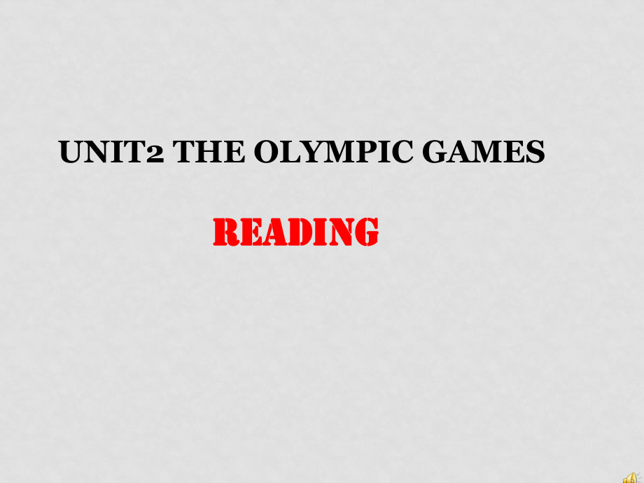 高一英語Unit2 The Olympic Games課件必修2_第1頁