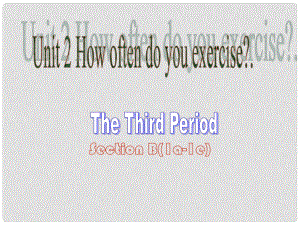 山東省鄒平雙語學(xué)校八年級(jí)英語上冊(cè) Unit 2 How often do you exercise（第3課時(shí)）課件 （新版）人教新目標(biāo)版