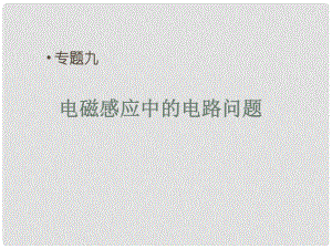 浙江省溫州市甌海區(qū)三溪中學高考物理專題復習 5電磁感應中的電路問題課件 新人教版