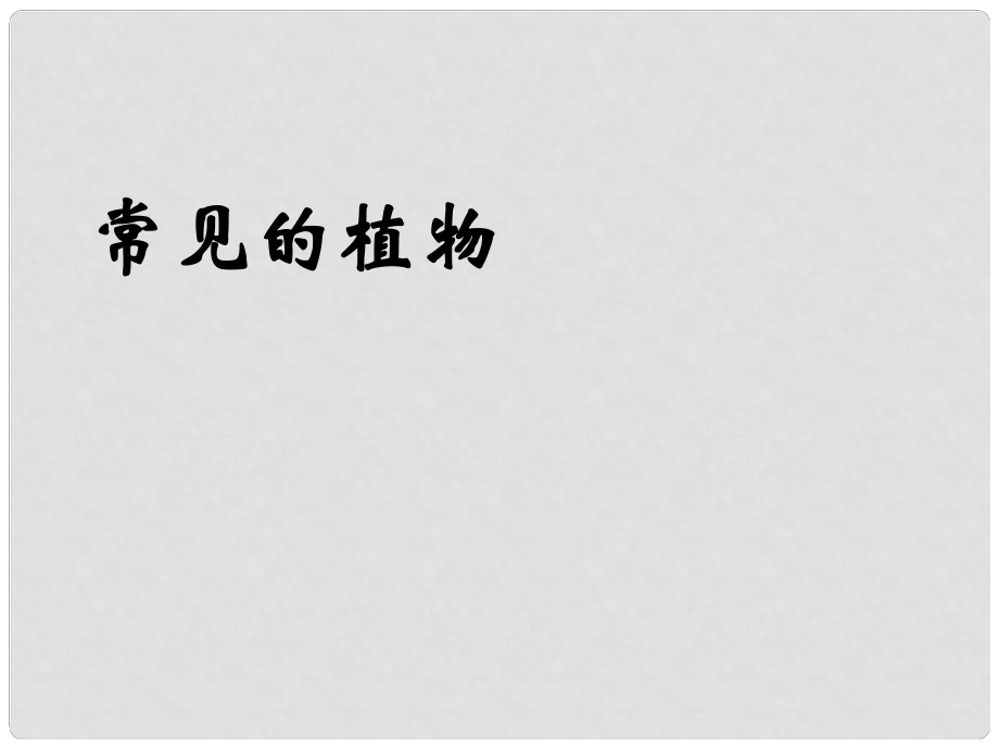 浙江省湖州市潯溪中學(xué)七年級(jí)科學(xué)上冊(cè) 常見(jiàn)的植物（第1課時(shí)）課件 浙教版_第1頁(yè)