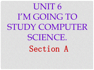 遼寧省燈塔市第二初級(jí)中學(xué)八年級(jí)英語(yǔ)上冊(cè) Unit 6 I’m going to study computer science Section A課件 （新版）人教新目標(biāo)版