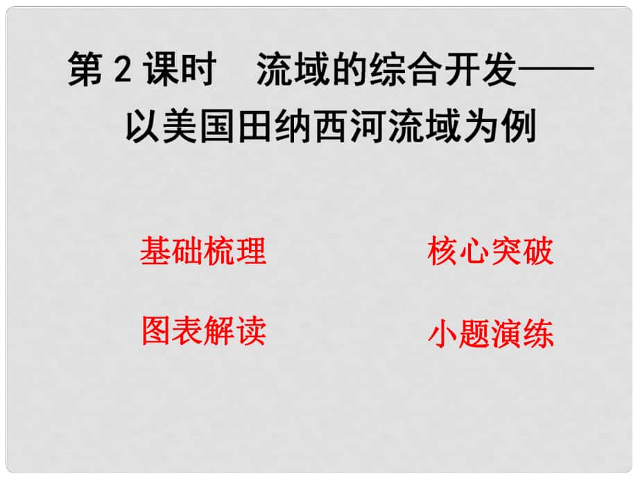 高考地理 第十四章 第2課時(shí) 流域的綜合開(kāi)發(fā) 以美國(guó)田納西河流域?yàn)槔n件_第1頁(yè)