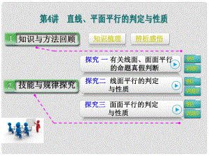 高考數(shù)學第一輪復習 第七篇 第4講 直線、平面平行的判定與性質課件 理 新人教A版