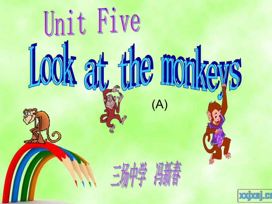 小學(xué)英語(yǔ)PEP人教版五年級(jí)下冊(cè)Look At the Monkeysppt課件1_第1頁(yè)