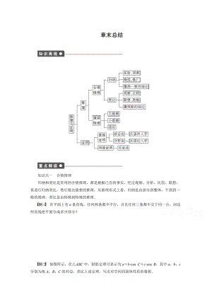 高中數(shù)學蘇教版選修12 第2章 章末總結 課時作業(yè)含答案