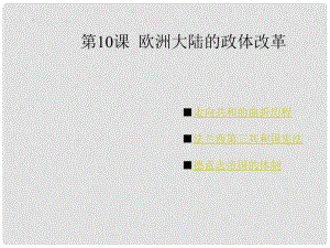 高一歷史必修1 歐洲大陸的政體改革 課件