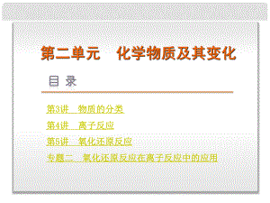 高三化學一輪復習 第2單元 化學物質(zhì)及其變化課件 新人教版