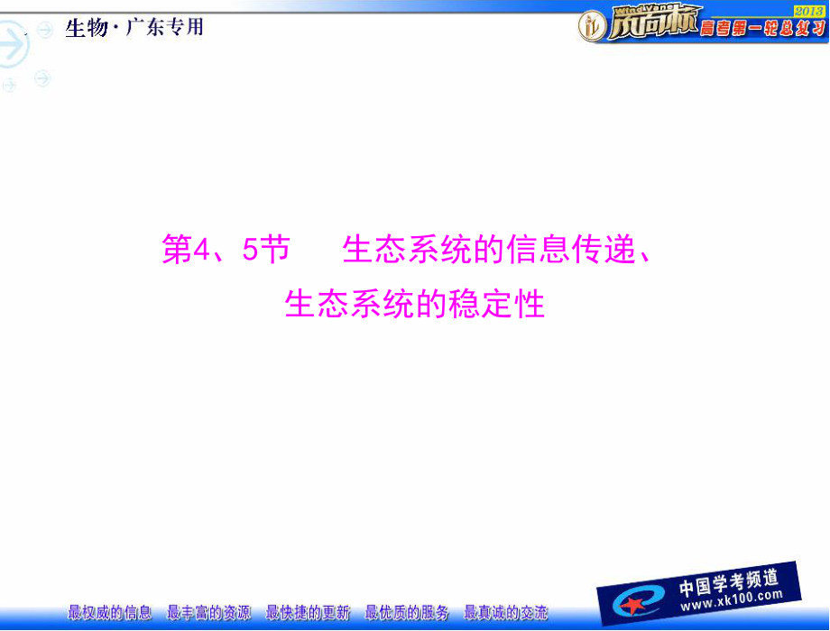 必修3 第5章 第4、5節(jié) 生態(tài)系統(tǒng)的信息傳遞、生態(tài)系統(tǒng)的穩(wěn)定性_第1頁(yè)