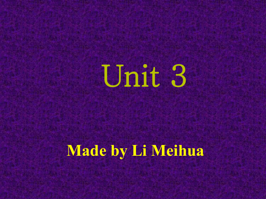 七年級英語下 Unit 3全單元 (ppt)_第1頁