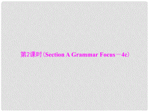 九年級英語全冊 Unit 12 Life is full of the unexpected 第2課時(Section A Grammar Focus－4c)課件 （新版）人教新目標版