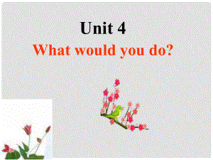 九年級英語 Unit 4 What would you do單元 課件人教版新目標