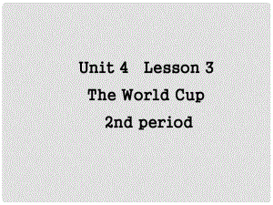 七年級英語下冊 Unit 4 Lesson 3 The World Cup 2nd period課件 上海新世紀版