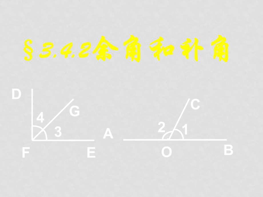 七年級數(shù)學(xué) 余角和補(bǔ)角課件 ppt_第1頁