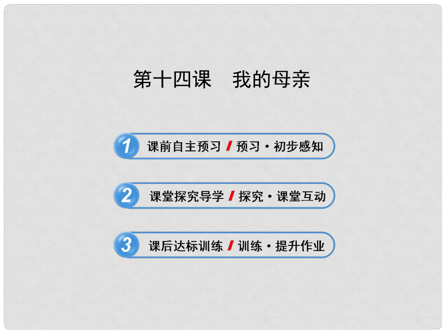 八年級(jí)語(yǔ)文上冊(cè) 第三單元 十四 我的母親課件 （新版）蘇教版_第1頁(yè)