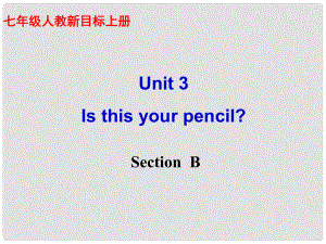 天津市東麗區(qū)徐莊子中學(xué)七年級(jí)英語(yǔ)上冊(cè) Unit 3 Is this your pencil課件 （新版）人教新目標(biāo)版