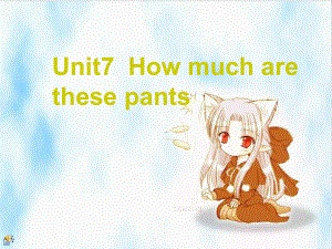 七年級英語How much are these pants Section A 2課件新人教版