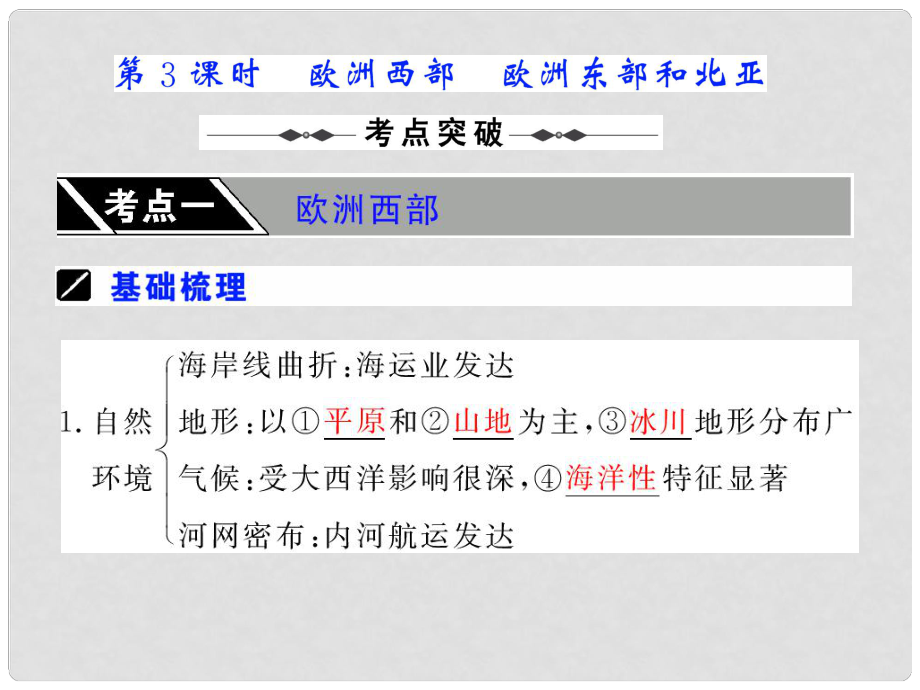 高三地理高考一輪復(fù)習(xí)課件第32講3歐洲西部 歐洲東部和北亞_第1頁