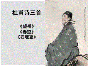 陜西省寧陜縣城關(guān)初級(jí)中學(xué)八年級(jí)語(yǔ)文上冊(cè)《第25課 杜甫詩(shī)三首》課件 （新版）新人教版