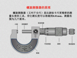 高三物理 螺旋測(cè)微器的原理ppt