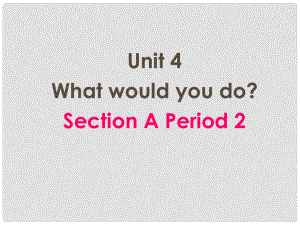 廣西東興市江平中學九年級英語全冊 Unit 4 What would you do？Section A2課件 人教新目標版