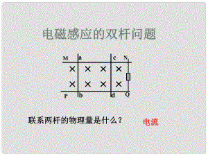 浙江省溫州市甌海區(qū)三溪中學(xué)高考物理專題復(fù)習(xí) 9雙桿問題（一）課件 新人教版