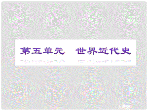 江蘇省大豐市萬盈二中中考歷史專題復習 第5單元 世界近代史課件