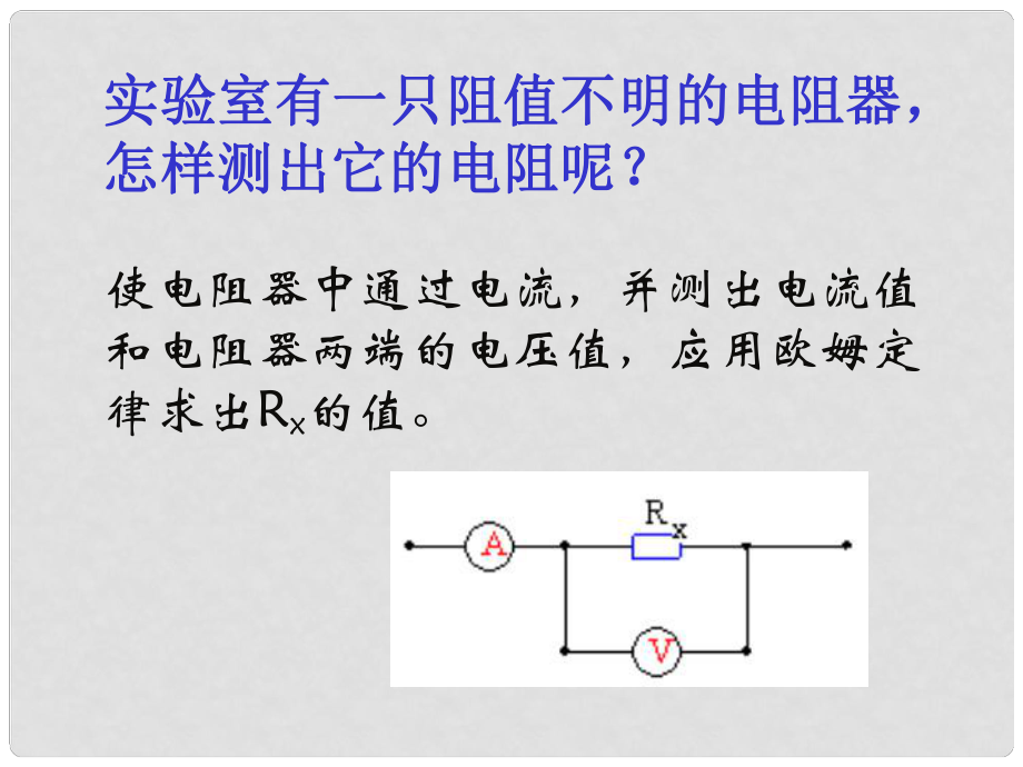九年級物理上冊 伏安法測電阻課件 蘇科版_第1頁