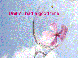 陜旅版小學(xué)英語六年級上冊Unit 7I had a good time課件1