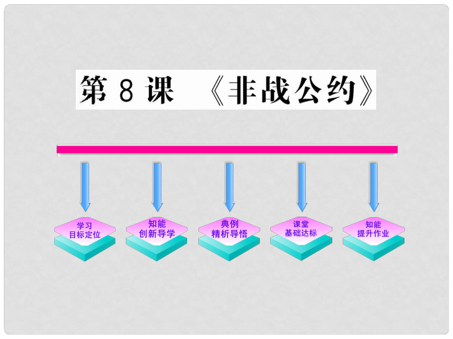 版高中歷史《非戰(zhàn)公約》課件 岳麓版選修3_第1頁