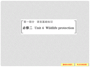 高考英語（高考寫作必考話題）語言基礎(chǔ)知識 Unit4 Wildlife protection課件 北師大版必修2