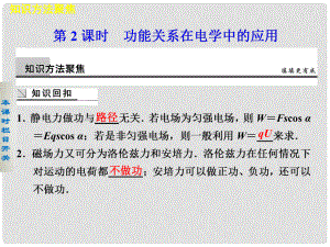 高考物理二輪復(fù)習(xí) 專題四 第2課時 功能關(guān)系在電學(xué)中的應(yīng)用課件