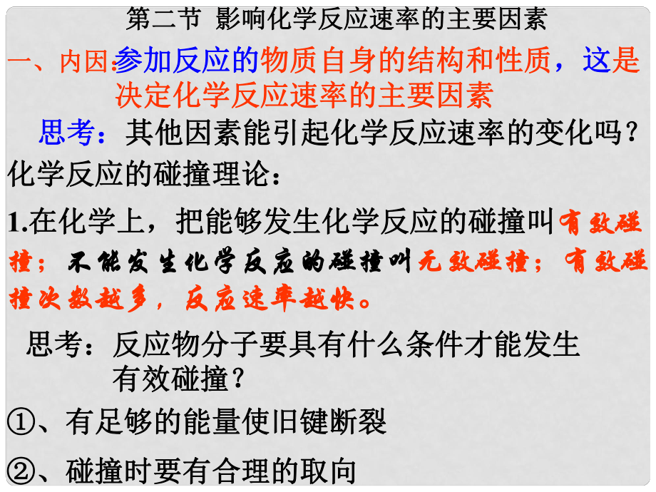 第二節(jié) 影響化學反應速率的因素2_第1頁