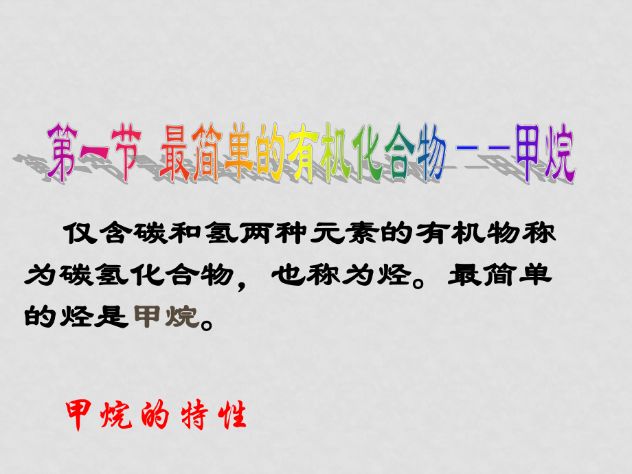 高一化學 甲烷知識點 課件人教版必修二_第1頁