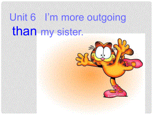 八年級(jí)英語(yǔ)Unit6 I am more outgoing than my sister Section A 3ppt