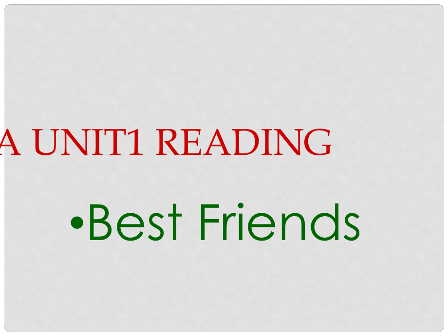 浙江師范大學附屬中學八年級英語上冊 Unit 1 Friends Reading課件1 （新版）牛津版_第1頁