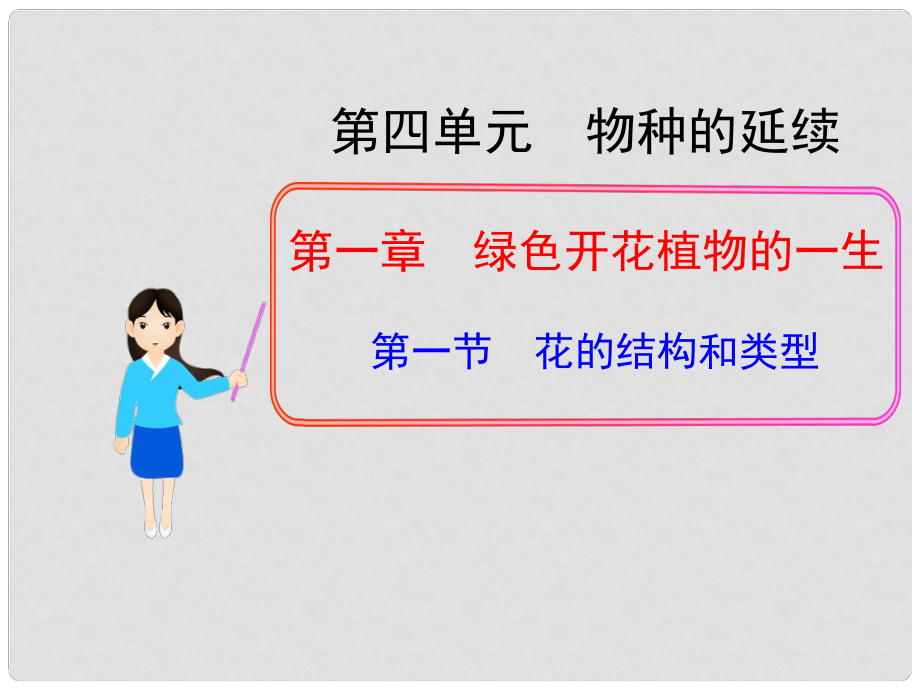 四川省崇州市白頭中學(xué)八年級(jí)生物上冊(cè) 第一節(jié) 花的結(jié)構(gòu)和類型課件 濟(jì)南版_第1頁(yè)