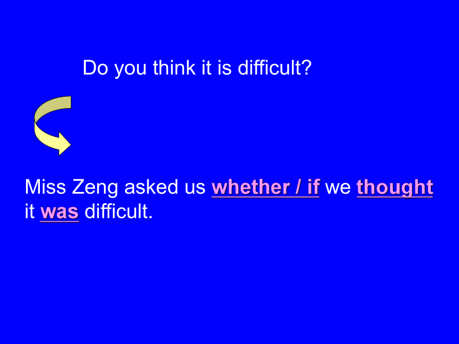 高一英語unit 1語法 直接引語到間接引語新課標(biāo)人教版必修一_第1頁