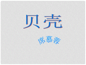 寧夏銀川賀蘭縣第四中學七年級語文上冊 貝殼課件 新人教版