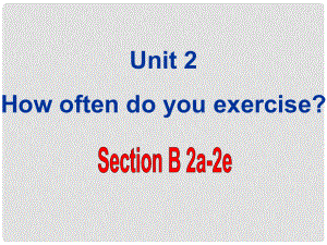 天津市東麗區(qū)徐莊子中學(xué)八年級(jí)英語(yǔ)上冊(cè) Unit 2 How often do you exercise？Section B 2a2e課件 （新版）人教新目標(biāo)版