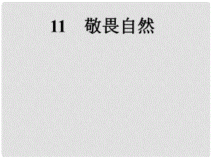 江西省吉安縣鳳凰中學(xué)八年級語文下冊 11《敬畏自然》課件 新人教版