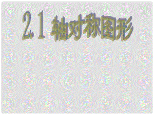 浙江省泰順縣羅陽二中七年級數(shù)學下冊 2.1 軸對稱圖形課件（1） 浙教版