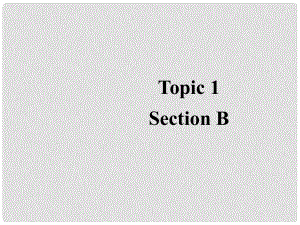 八年級(jí)英語(yǔ)Topic 1 Section B課件仁愛版